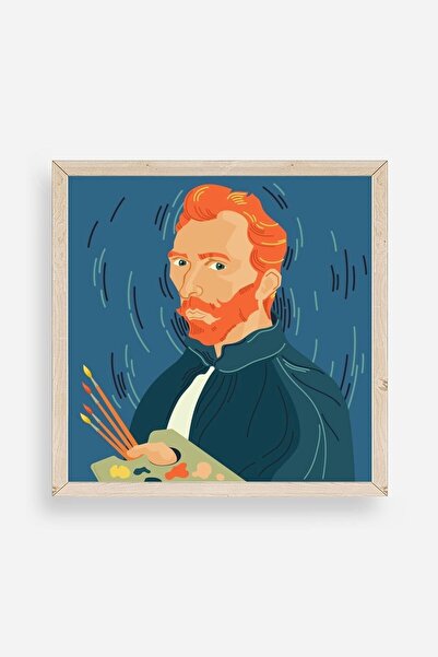 Twin Store لوحة فان جوخ بإطار خشبي