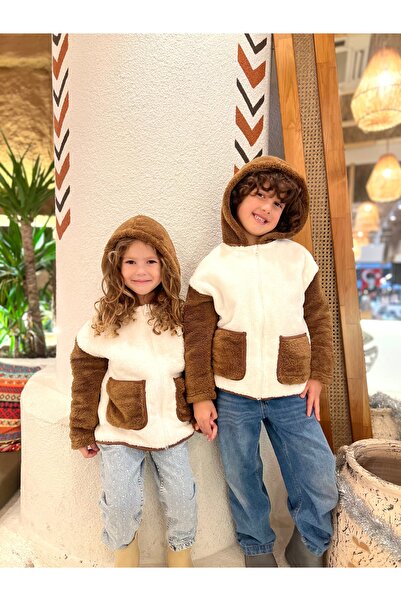 DİVİSTA Palton de pluș pentru copii unisex cu glugă