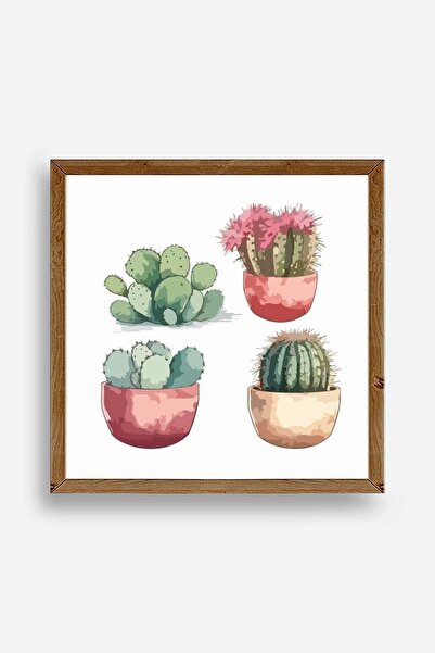 Twin Store لوحة مؤطرة من خشب الصبار