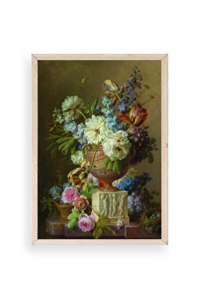 CT STONES Flowers Wooden Framed Painting