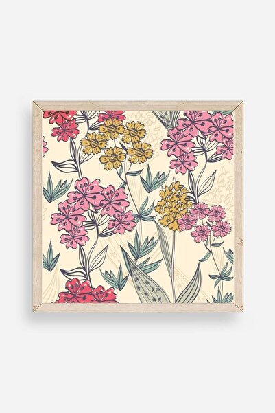 CT STONES Flowers Wooden Framed Painting