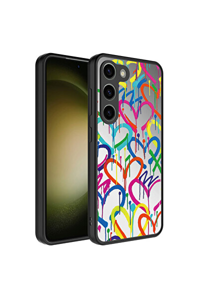 zore Galaxy S23 Compatible Mirrored Patterned Camera Protected Shiny Tcmk Mir...