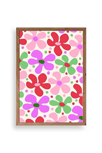 CT STONES Flowers Wooden Framed Painting