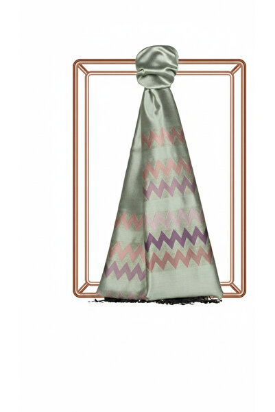 ipekevi Zig Zag Desenli İpek Şal