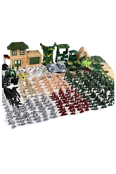 OEM Set de joacă Bază Militară, 300 de piese, 3+ ani, Multicolor