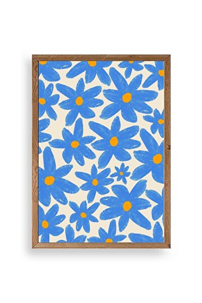 CT STONES Flowers Wooden Framed Painting