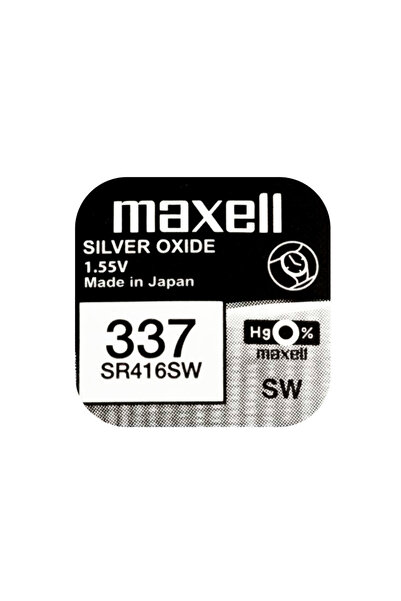 Maxell Baterie de ceas tip buton, SR416SW 337, 1.55V, 4.8mm diametru x 1.65mm...