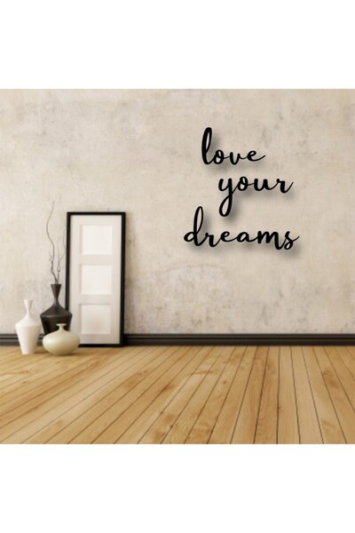 CT STONES Love Your Dreams Written Wooden Table