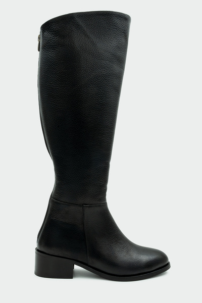 LAMİNTA Montana Black Zippered Genuine Leather Boots
