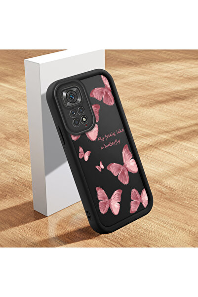 ucuc حافظة حماية من السيليكون الأسود المتوافقة مع هاتف Xiaomi Redmi Note 11