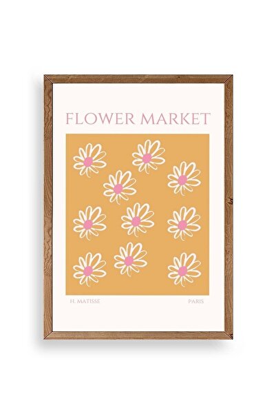 Twin Store طاولة مؤطرة بالخشب لسوق الزهور