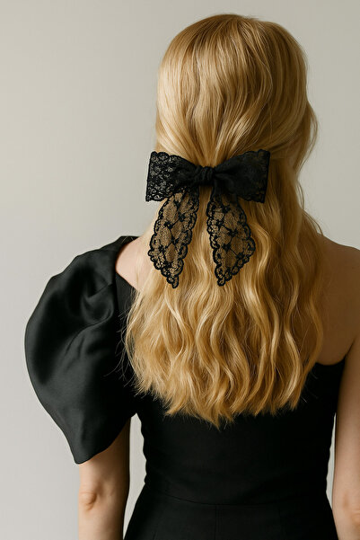 Katia&Bony Lace Bow Automatic Buckle Black