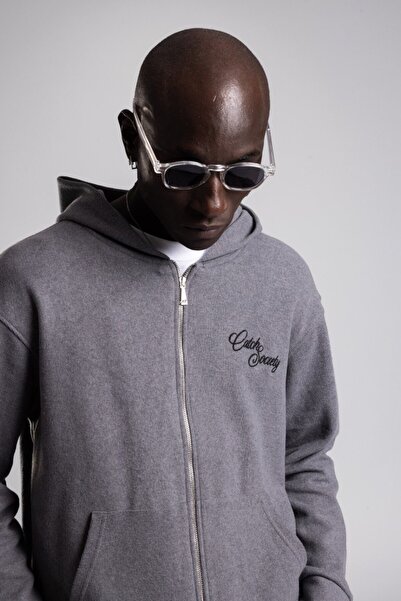 catchjeansro Knitted zip-up sweatshirt