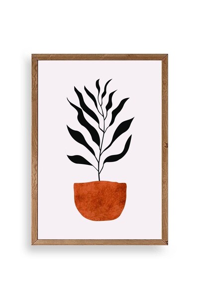 CT STONES Flower Pot Wooden Framed Table