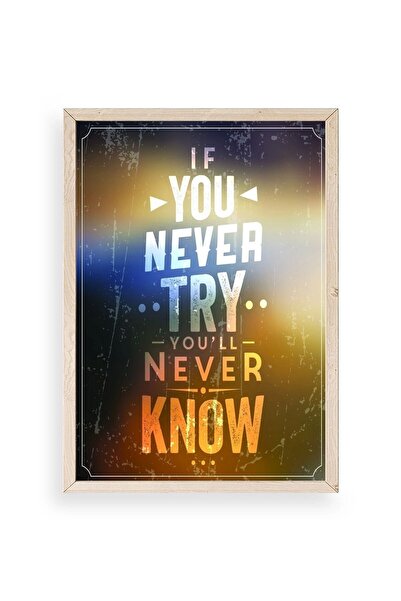 CT STONES Motto Wooden Framed Painting