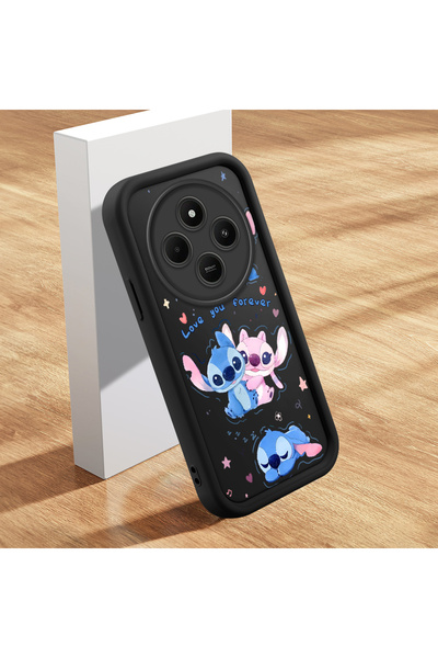 ucuc حافظة ممتصة للصدمات بنمط ستيتش من السيليكون الأسود المتوافقة مع هاتف Xia...