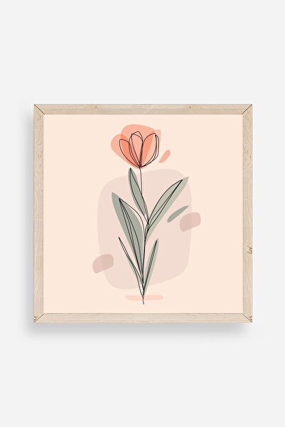 Twin Store لوحة مؤطرة بالزهور الخشبية