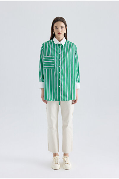 Kübra Yiğit White Collar Cuff Shirt