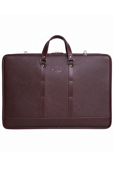 Yuga Suni Deri Lüks Proje ve Resim Çantası Bordo