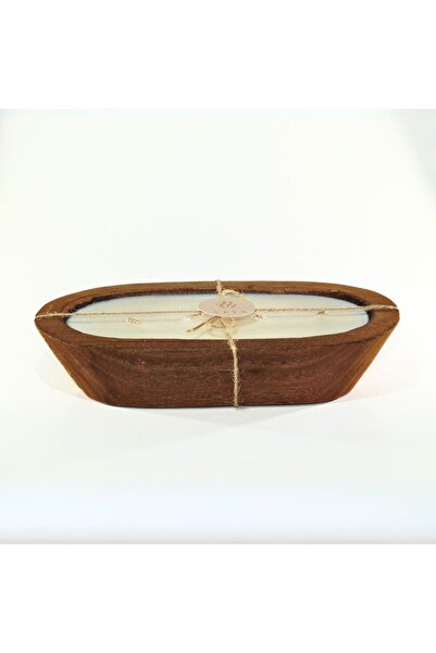 VEYA Rustic Candle (Handmade Acacia Wood, Soy Wax)