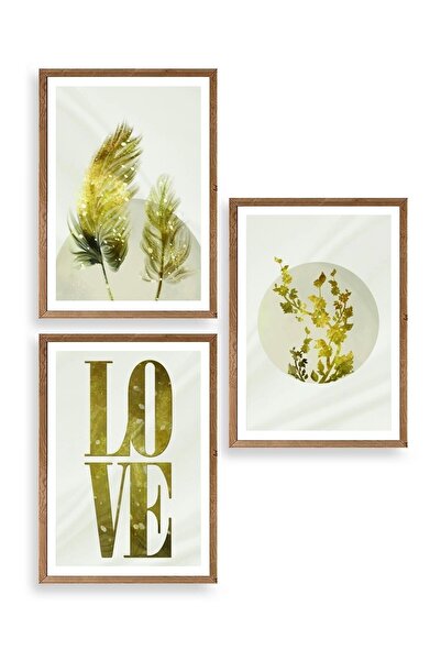 CT STONES Landscape Triple Wooden Framed Painting