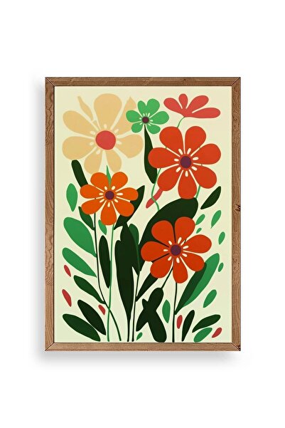 CT STONES Flower Wooden Framed Painting