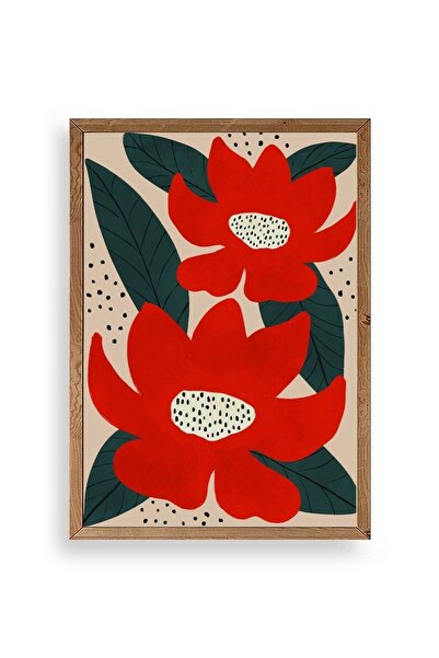 CT STONES Flower Wooden Framed Painting