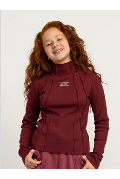 LOCO LOCO KIDS LocoLoco Fată tricotaj cu striații Badi 9-14 ani Bordeaux