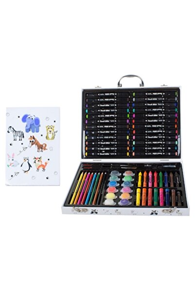 Glow Goods Пълен комплект за рисуване и живопис, 66 части, дървена кутия, мно...