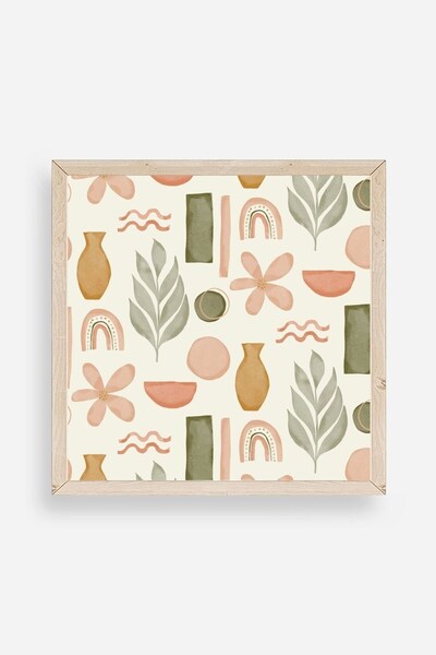 CT STONES Leaf Wooden Framed Table