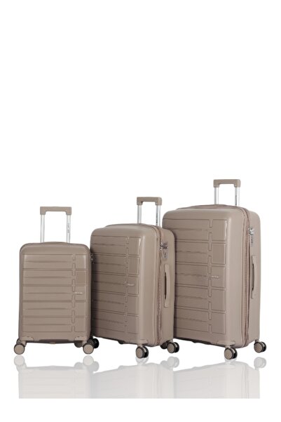 AVIATOR Luxury and complete travel bag set – 3 pieces made of unbreakable polypropylene