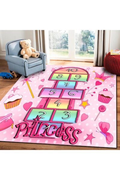 OEM non-slip children's rug decorated with cheerful motif
