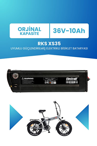 ELECTROLL RKS XS35 Uyumlu Batarya 36V 10Ah Güçlendirilmiş Elektrikli Bisiklet...
