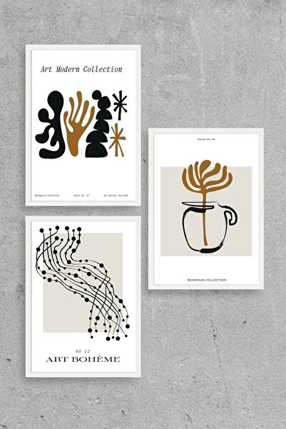 Twin Store لوحة بإطار خشبي ثلاثي الأبعاد