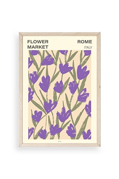 CT STONES Flower Wooden Framed Painting