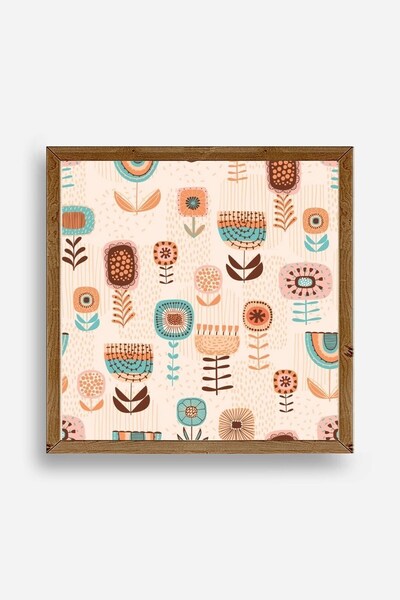 CT STONES Flowers Wooden Framed Painting