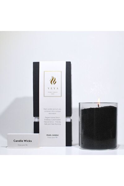 VEYA Wax Pearl Candle – Black Obsidian