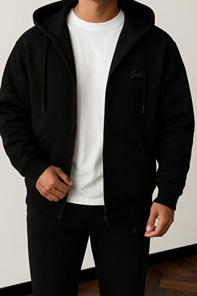 WAMOSSALAPLI سترة شتوية سميكة للرجال من STVVD مع بطانة من الصوف وسحاب