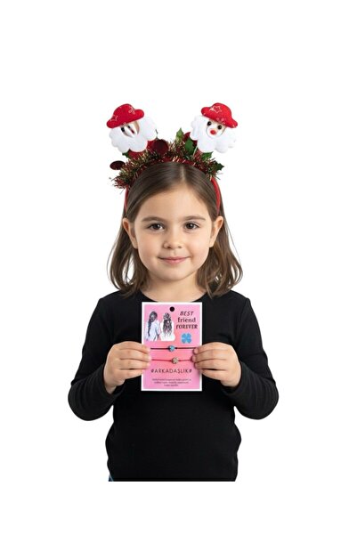 morbella Red Star Big Bow Crown and Star Necklace Set