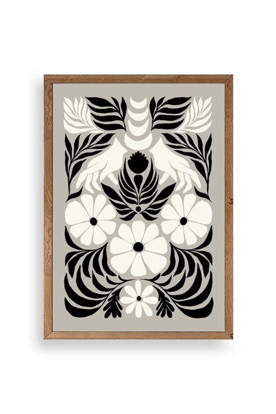 CT STONES Flower Wooden Framed Painting