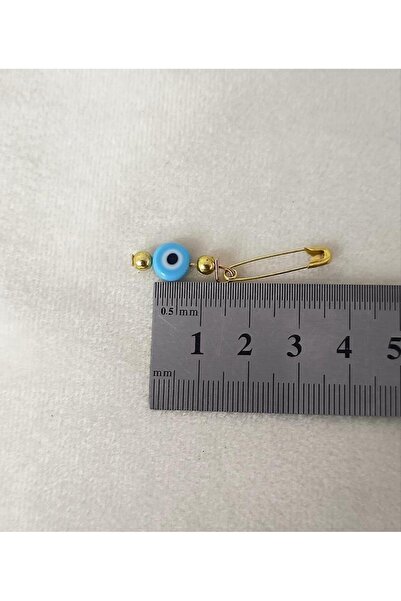 Hd Marketim 1 Adet 08 mm Karışık Renk Yassı Maşallahlık İğneli Cam Nazar Bonc...