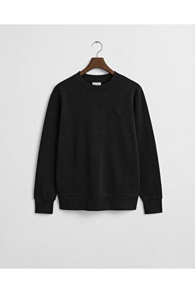 Gant Erkek Siyah Regular Fit Sweatshirt