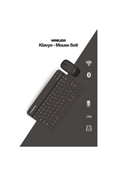 TTT Siyah Kablosuz Klavye Ve Mouse Seti