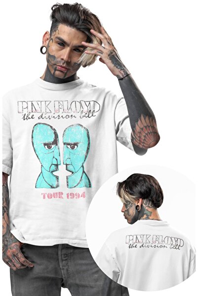 Fuddy Moda تي شيرت للجنسين The Division Bell Tour 1994 Ense مطبوع ، تي شيرت ق...