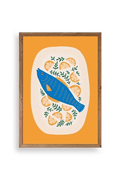 Twin Store لوحة مؤطرة بالخشب السمك