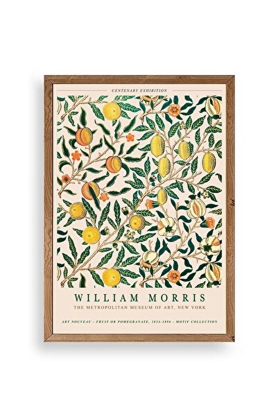 Twin Store لوحة ويليام موريس في إطار خشبي