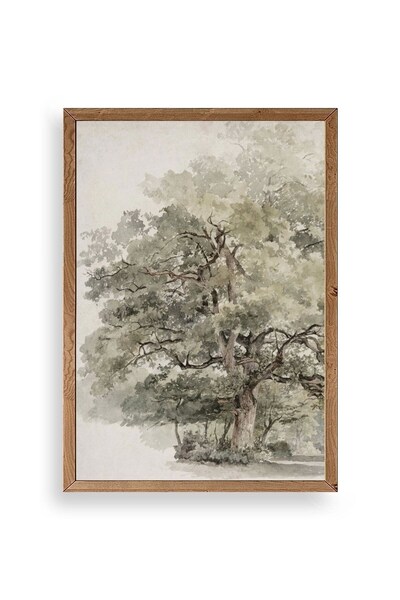 CT STONES Tree Wooden Framed Painting