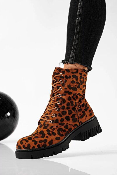 Zaira Ghete dama îmblanite leopard din piele ecologica intoarsa Lorelai #2278...