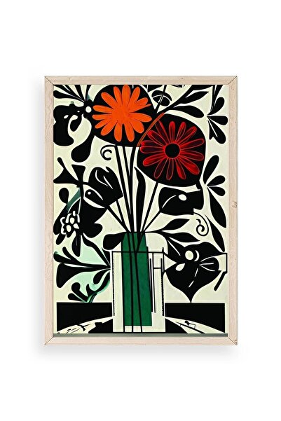 CT STONES Flower Wooden Framed Painting