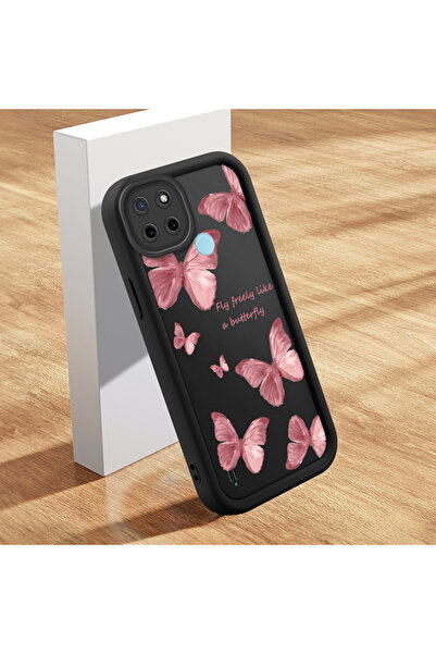 ucuc حافظة حماية من السيليكون الأسود المتوافقة مع Realme C21Y/C25Y